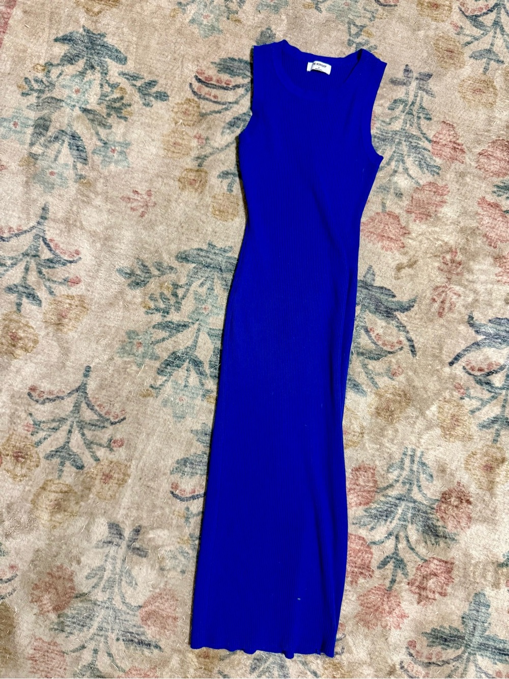 Lulu's Racerback Ribbed Midi Dress in Cobalt - Picture 5 of 6